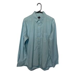 Bills Khakis Button Down Shirt Mens XL Blue White Striped Classic Long Sleeve